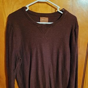 Men's Maroon Long Sleeve Sweater